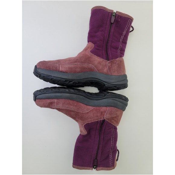 L.L.Bean Purple leather boots size 6M - Picture 5 of 12
